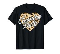 Cleaning Lady - Leopard Pattern Valentine’s Day Cleaner T-Shirt