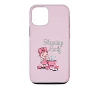 Cleaning Lady Pink Mop Bubbly Bucket Sponges Housekeeper Fun Case for iPhone 12/12 Pro