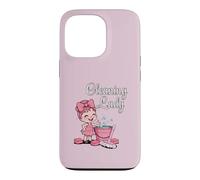 Cleaning Lady Pink Mop Bubbly Bucket Sponges Housekeeper Fun Case for iPhone 13 Pro
