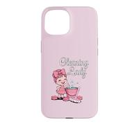 Cleaning Lady Pink Mop Bubbly Bucket Sponges Housekeeper Fun Case for iPhone 15