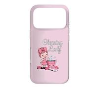 Cleaning Lady Pink Mop Bubbly Bucket Sponges Housekeeper Fun Case for iPhone 17 Pro