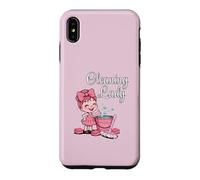 Cleaning Lady Pink Mop Bubbly Bucket Sponges Housekeeper Fun Case for iPhone XS Max