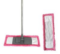 Cleaning Mop - Absorbent Wet Dry Floor Cleaner | 53" Adjustable Telescopic Handle, 360° Swivel Head, Microfiber Wall Dusting Tool for Wood Laminate Tile Ceiling Window