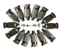 Cleaning Nozzle,Spray Angle,Brass Misting Nozzles, 10Pack Mister with Flexible Extension and 3/8" Quick Connector(1.0MM)