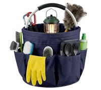 Cleaning Organizer Tote, Waterproof Oxford Storage Bag, Utility Bag Multi Pocket Design, Compact Cleaning System Kit, Storage Tote with Sleek Look, Supply Holder for Housekeeping and Home Use