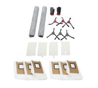 Cleaning Parts Bundle for Eufy C28 with Side Brushes and Main Roller Unit | Microfiber & Plastic, Deep Clean Pet Hair, Corner Edge Cleaning, Washable Mop Pads, Tool-free Install