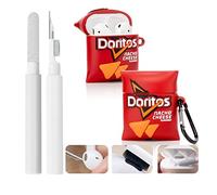 Cleaning Pen with Cute Airpods 1/2 Case and Keychain, XMBYGY Silicone Airpods Protective Cover with Cleaning Kit for Wireless Charging Case and Earbuds (Dor Potato Chips)