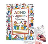 Cleaning Plan and Checklist | Cleaning Checklist | Household Organiser Notebook for Daily Weekly Monthly Housework Children Teenagers Students