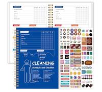 Cleaning Planner & Checklist, Undated Daily Weekly Household Cleaning Schedule Organizer, Home Cleaning Journal to Stay Neat, Organized & Stress-Free（Blue）
