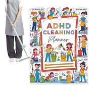 Cleaning Planner Notebook, Household Checklist Organizer, 11.22x8.27in Daily Weekly Scheduler, Task Management System, Reusable Checklist Format for Adults, Students, Families