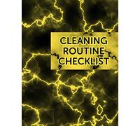 Cleaning Routine Checklist: House Cleaning Checklist for Business or Home Use - Cleaning To Do List with Daily, Weekly, and Monthly Tasks Covering All Areas of the Home - Lightning Cover Design