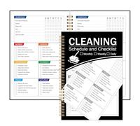 Cleaning Schedule and Checklist, Undated Daily and Weekly Household Cleaning Checklist Planner, Organize Your Home to Keep Neat and Stress-Free