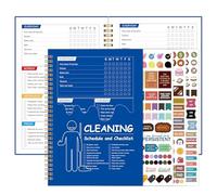 Cleaning Schedule and Checklist, Undated Daily and Weekly Household Cleaning Checklist Planner, Organize Your Home to Keep Neat and Stress-Free