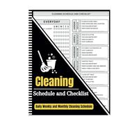 Cleaning Schedule & Checklist - Housework Planner Notebook | Daily Weekly Monthly Chore Organizer, Home Management Table, Family Planner, ru Tracker