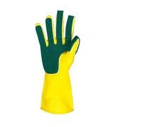 Cleaning Sponge Gloves, Silicone Reusable Cleaning Brush Heat Resistant Scrubber Gloves for Housework, Dishwashing, Kitchen Clean, Bathroom, Bathing, Car Washing, Window cleaning. 1 Pair