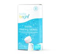 Bottle Bright Single Pack (12 Tablets)- Clean Stainless Steel, Thermos, Tumbler, Insulated and Reusable Water Bottles -Cleaning Tablets are Easy and Safe to Use