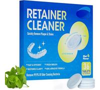 Cleaning Tablets - 36 Tablets,Retainer Cleaning Tablets,Denture Cleaner,Mouth Guard Cleaner for Cleaning Dentures & Orthodontic Dental Appliances