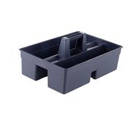 Cleaning Tool Organizer Basket 3 Compartment Storage Caddy for Cleaning Supplies Tools Holder Dark Gray Medium Size- Medium Dark Gray
