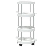 Cleaning Trolley with Storage Basket Aluminium Supplies Holder vidaXL