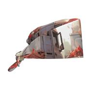 Cleaning Working Cap Little Orange cat Having a Ride Printed Chef Hat for Women & Men, Adjustable, Breathable