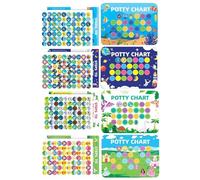 Cleanliness Chart with Stickers - 4 Pieces Potty Training Reward Chart with Stickers, Kindergarten Teaching Tool | Good Habits Girls