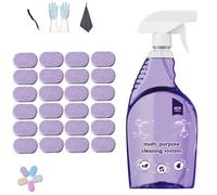 Cleanlix Cleaner,Cleanlix Cleaning Spray,All-Purpose Spray Cleaner with Cleaning Tablets,Cleanlix Multi-Purpose Cleaning System,Cleanlix Cleaner for Instant Stain Removal (Lavender,24 Pcs)