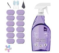 Cleanlix Cleaner,Cleanlix Cleaning Spray,All-Purpose Spray Cleaner with Cleaning Tablets,Cleanlix Multi-Purpose Cleaning System,Cleanlix Cleaner for Instant Stain Removal (Lavender,12 Pcs)
