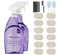 Cleanlix Cleaning Spray, Cleanlix Cleaner for Instant Stain Removal, All-Purpose Spray Cleaner with Cleaning Tablets, Cleanlix The All-in-One Solution for Every Stain (Lemon*12,2 Bottle)