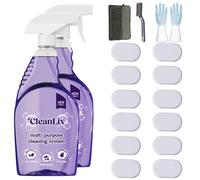 Cleanlix Cleaning Spray, Cleanlix Cleaner for Instant Stain Removal, All-Purpose Spray Cleaner with Cleaning Tablets, Cleanlix The All-in-One Solution for Every Stain (Flowers*12,2 Bottle)