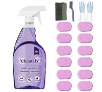 Cleanlix Cleaning Spray, Cleanlix Cleaner for Instant Stain Removal, All-Purpose Spray Cleaner with Cleaning Tablets, Cleanlix The All-in-One Solution for Every Stain (Rose*12,1 Bottle)