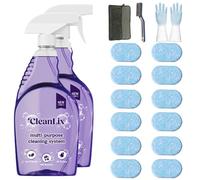 Cleanlix Cleaning Spray, Cleanlix Cleaner for Instant Stain Removal, All-Purpose Spray Cleaner with Cleaning Tablets, Cleanlix The All-in-One Solution for Every Stain (Ocean*12,2 Bottle)