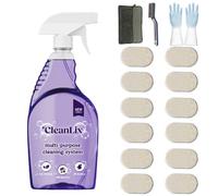 Cleanlix Cleaning Spray, Cleanlix Cleaner for Instant Stain Removal, All-Purpose Spray Cleaner with Cleaning Tablets, Cleanlix The All-in-One Solution for Every Stain (Lemon*12,1 Bottle)