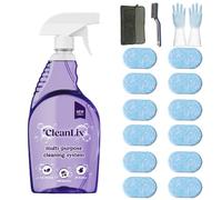 Cleanlix Cleaning Spray, Cleanlix Cleaner for Instant Stain Removal, All-Purpose Spray Cleaner with Cleaning Tablets, Cleanlix The All-in-One Solution for Every Stain (Ocean*12,1 Bottle)