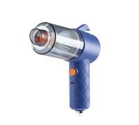 CLEANmaxx Cordless Handheld Vacuum Cleaner Set of 6 Cordless & Bagless Dust Thief 2-in-1 with Suction and Blowing Function, Ideal for Car, Crumbs & Pet Hair, Includes Emergency Hammer & Belt Cutter