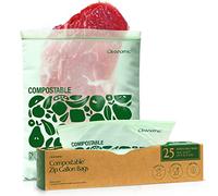 Cleanomic - Compostable Zip Gallon Bags, Biodegradable Gallon Freezer Bags - Available Sandwich Bags, Quart Size Ziplock Bags, Snack Bags - BPI-Certified Small and Large Ziplock Bags