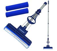 Cleanow OneTouch GO! Floor Cleaner, Floor Mops, Sponge Mops, Mop with Wringing Function (Cleanow OneTouch GO! Mop + 2 Refills)