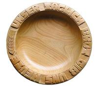 CleanPrince Maple 28-30 cm Bread Plate Hand Carved, with Engraved Our Daily Bread Gib US Heute, Height Approx. 4-4, 5 cm, Wood Maple Wood Wooden Plate Made in Germany