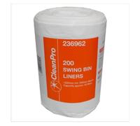 CleanPro 200 Swing Bin Liners | Approx 200 per Case| Case of 1