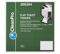 CleanPro Flat Toilet Tissues 2 Ply | Case of 1