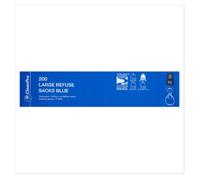 CleanPro Large Refuse Sacks Blue | 75L | Pack of 200 Bags | 1-Pack