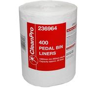 CleanPro Pedal Bin Liners, 400 Pack, 20 Litre Capacity, 1060mm Rim x 460mm Depth