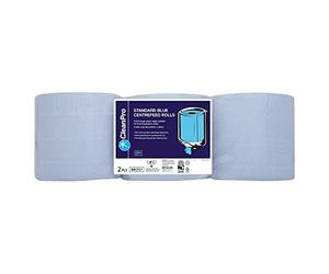 CleanPro Standard Blue 2 Ply Centrefeed Rolls - 6 Rolls (2 packs)