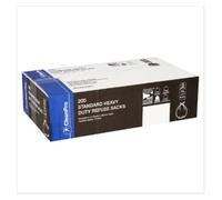 CleanPro Standard Heavy Duty Refuse Sacks Black | Pack of 200 Bags | 1-Pack
