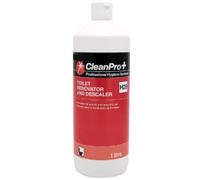 CleanPro+ Toilet Cleaner Liquid 1L - Heavy Duty Toilet Descaler and Renovator Limescale Remover | Deep Toilet Bowl Cleaner for Stains, Odours, and Brown Scale | Bathroom Cleaning Solution - Pack of 6