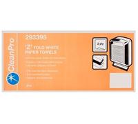 CleanPro 'Z' Fold White Paper Towels 2 Ply 15 x 198