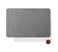 Cleansage® AbsorbaMat Diatomite Stone Bath Mat - Quick Dry Diatomaceous Earth Floor Mat with Non-Slip Pad & Sanding Tool | Fast Absorbent Stone Drying Mat for Bathroom or Kitchen (Dark Grey)