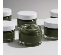 Cleansing and Detoxifying Clay Face Mask - 40g - French Green Clay, Activated Charcoal and Matcha Green Tea - Purifies and Clears Skin - Vegan Friendly - Puddle of Wax - Made in the UK