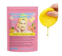 Cleansing Pads Cleansing Pads 1 X 40PcsTurmeric Exfoliating Face Scrub Pads Dark Cleansing Pads Exfoliating Pads Non Irritating Unclog Pores Pads With Liquid About 20ml I Am from (Pink, 20X12X4CM)
