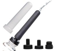 Cleanstream Travel Enema Water Bottle Adapter Set for Deep Cleaning, Silicone Nozzle and 3 Adapter Sizes to Fit Most Shower Hoses and Bottles, 4.5" Length X 0.95" Width, 5 Piece Portable Kit, Black