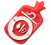 Cleanstream Water Bottle Douche Kit with Enema Tip, Vaginal Tip, 2 Quart Rubber Bottle, 5 Foot Tubing, Shut-Off Clamp, Adapter, Stopper and Hanging Hook for Personal Cleansing